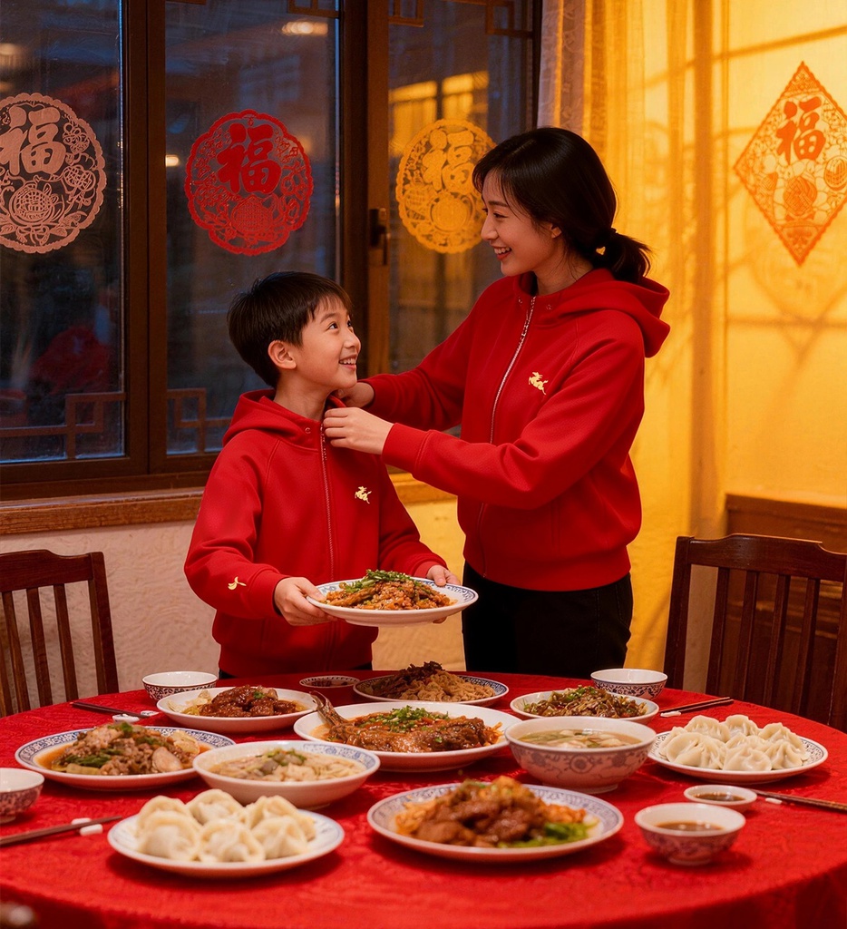 马年连帽开衫
