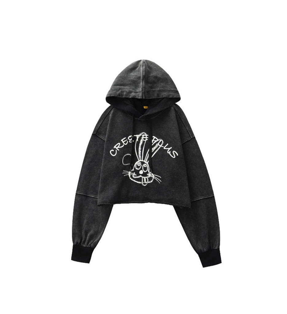 Knitted Hooded Sweatshirt