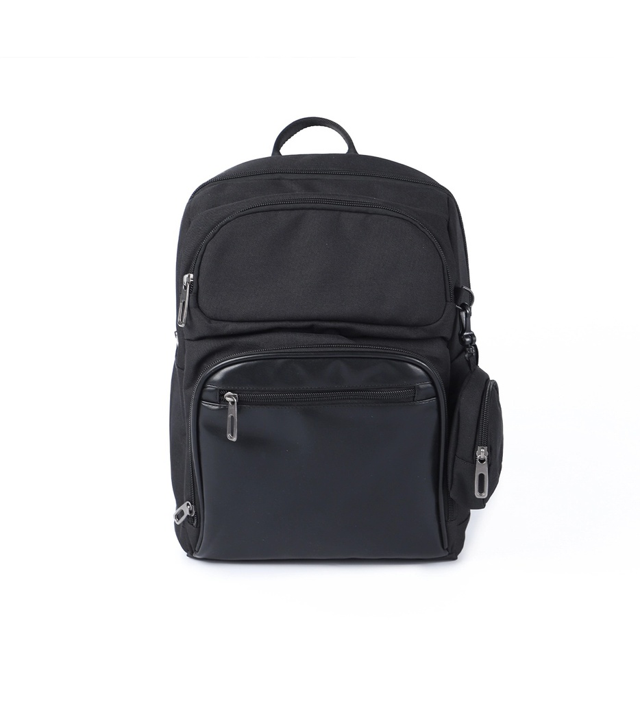 spine-protecting schoolbag in black