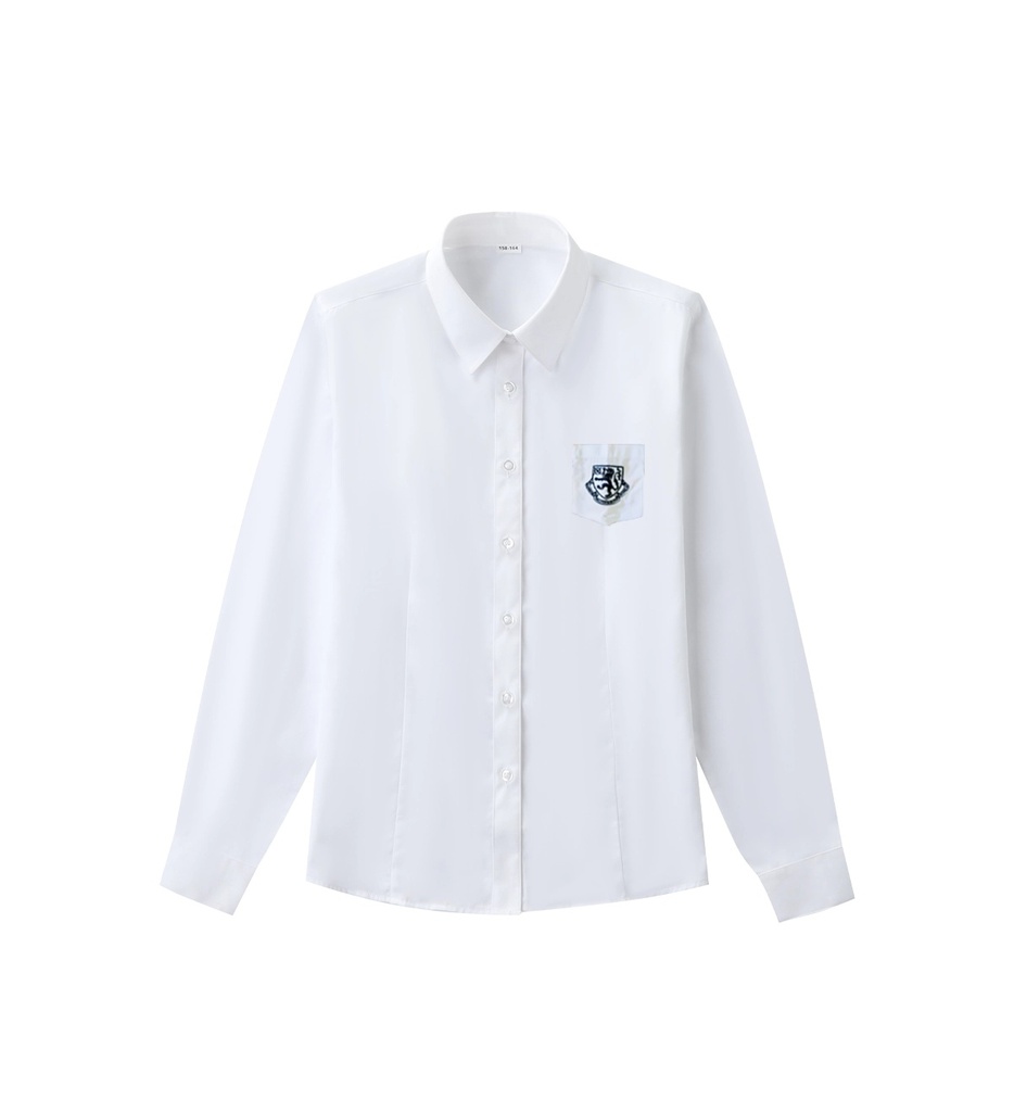 Women's White Long-Sleeve Shirt