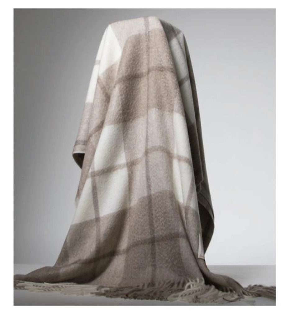 Checkered Cashmere Shawl
