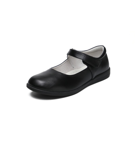 Girls' Leather Loafer Shoes (Genuine Leather / Hook-and-Loop Strap)