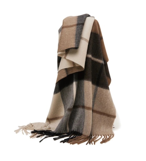 Checkered Cashmere Shawl